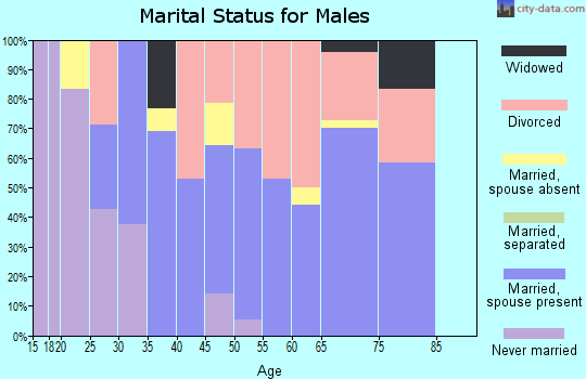 Zip code 74641 marital status for males