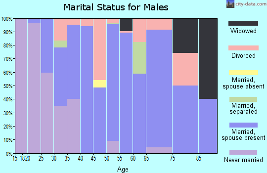 Zip code 74930 marital status for males