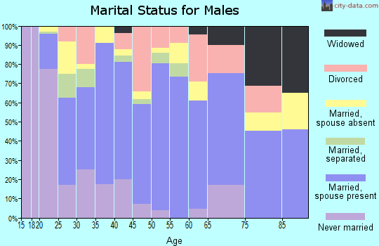 Zip code 74937 marital status for males