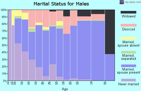 Zip code 74948 marital status for males