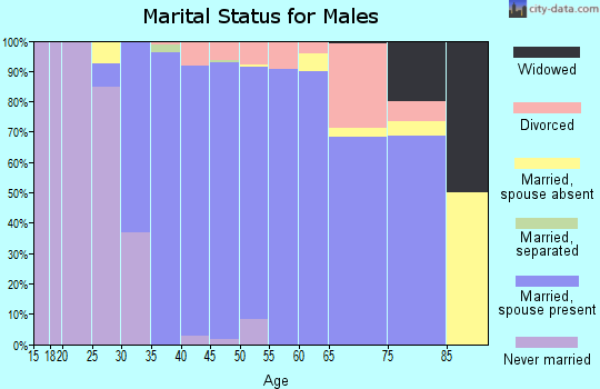 Zip code 75022 marital status for males