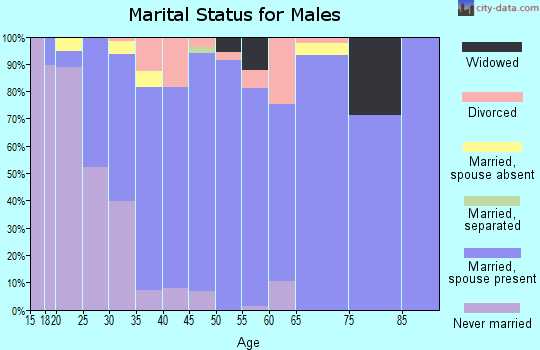 Zip code 75048 marital status for males