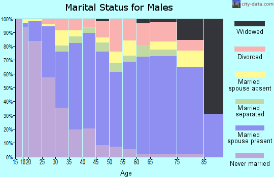 Zip code 75060 marital status for males