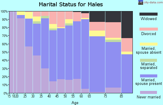 Zip code 75074 marital status for males