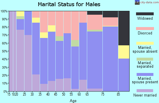 Zip code 75103 marital status for males
