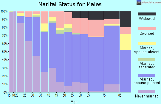 Zip code 75110 marital status for males