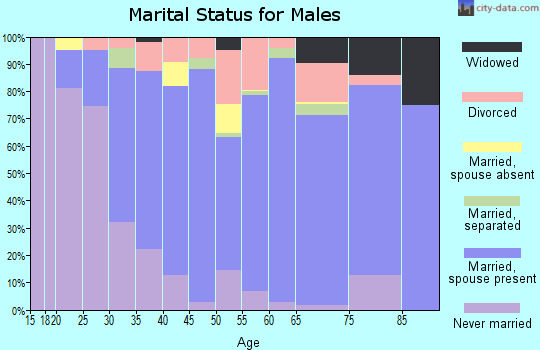 Zip code 75116 marital status for males