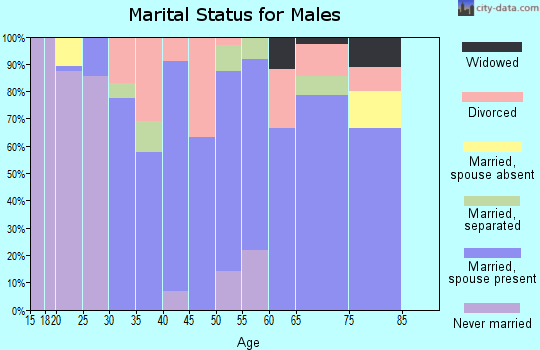 Zip code 75127 marital status for males