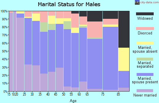 Zip code 75160 marital status for males