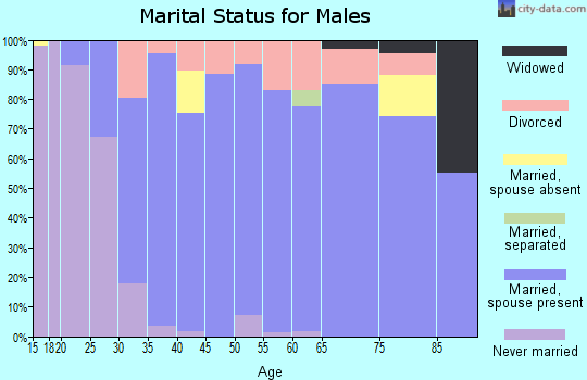 Zip code 75167 marital status for males