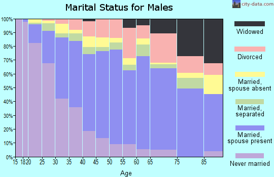 Zip code 75217 marital status for males