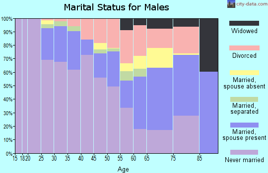 Zip code 75219 marital status for males