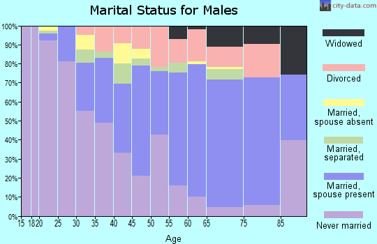 Zip code 75232 marital status for males
