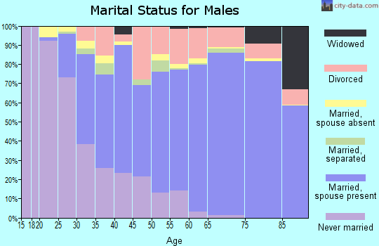 Zip code 75248 marital status for males
