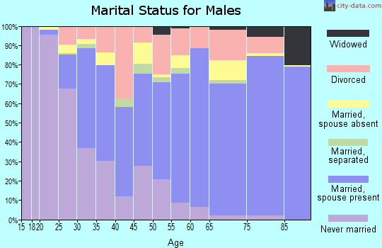 Zip code 75252 marital status for males
