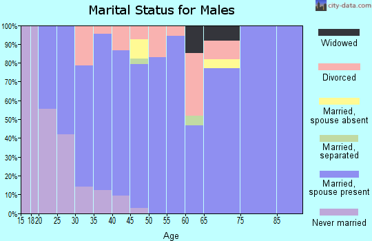 Zip code 75416 marital status for males