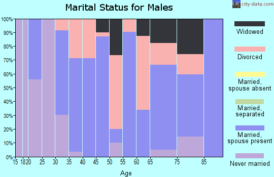 Zip code 75431 marital status for males