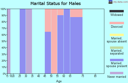 Zip code 75448 marital status for males