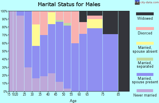 Zip code 75452 marital status for males