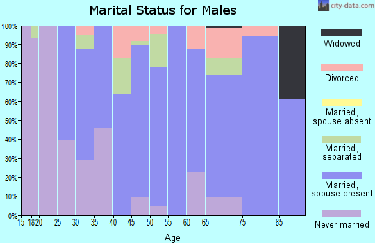Zip code 75453 marital status for males