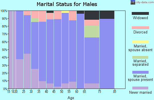 Zip code 75490 marital status for males