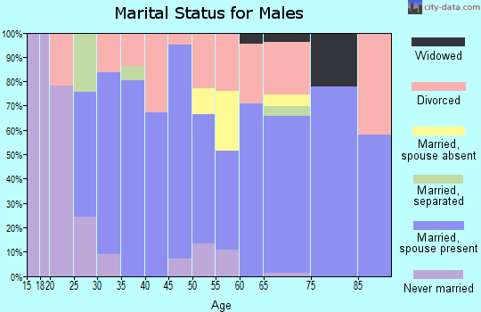 Zip code 75496 marital status for males
