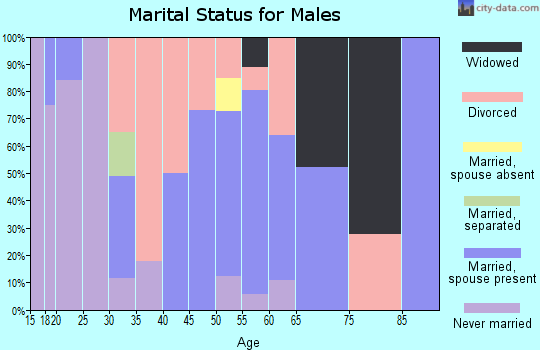 Zip code 75556 marital status for males