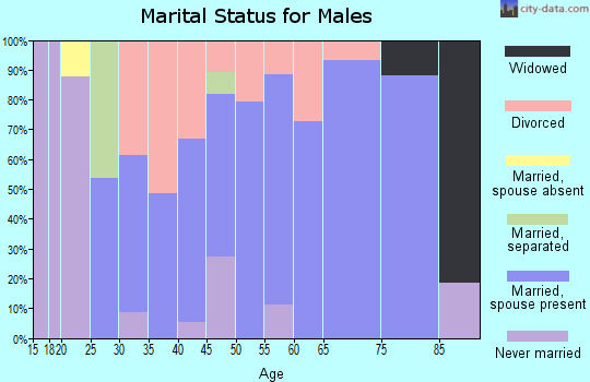 Zip code 75640 marital status for males