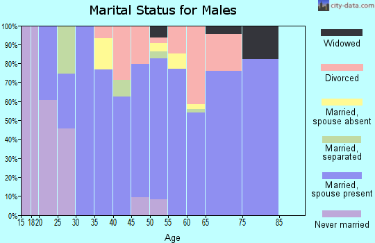 Zip code 75681 marital status for males