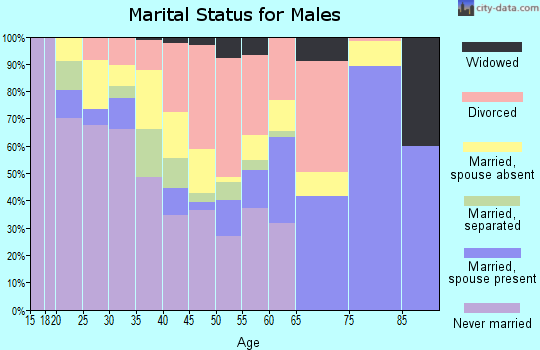 Zip code 75851 marital status for males