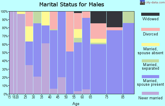 Zip code 75855 marital status for males