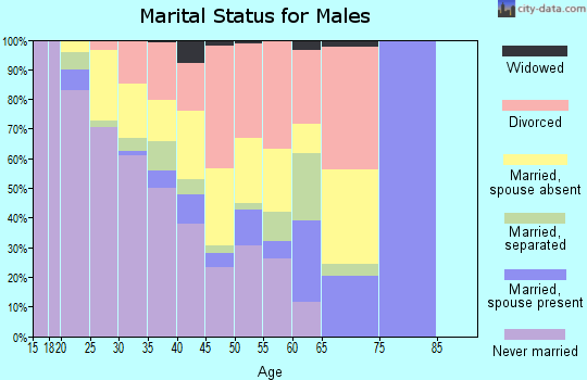 Zip code 75861 marital status for males