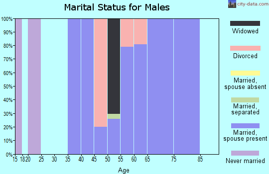Zip code 75959 marital status for males