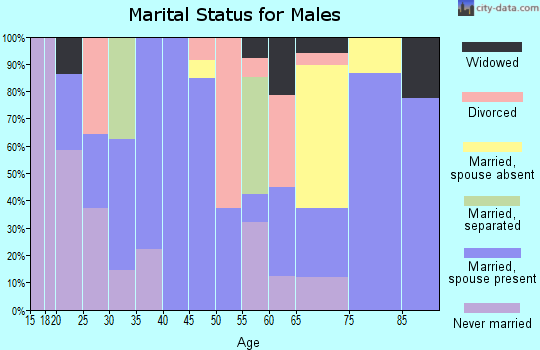 Zip code 75968 marital status for males