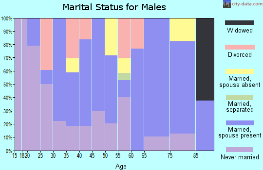 Zip code 75969 marital status for males