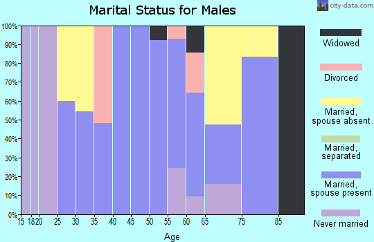 Zip code 75976 marital status for males