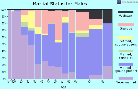 Zip code 75979 marital status for males