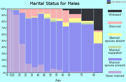 Zip code 76028 marital status for males