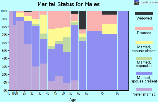 Zip code 76084 marital status for males