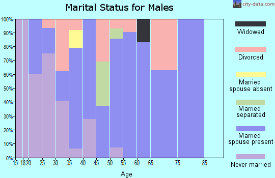 Zip code 76093 marital status for males