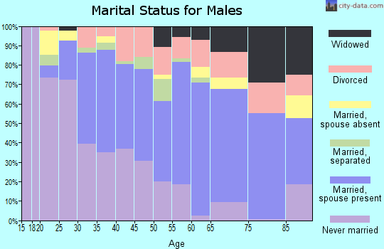 Zip code 76103 marital status for males