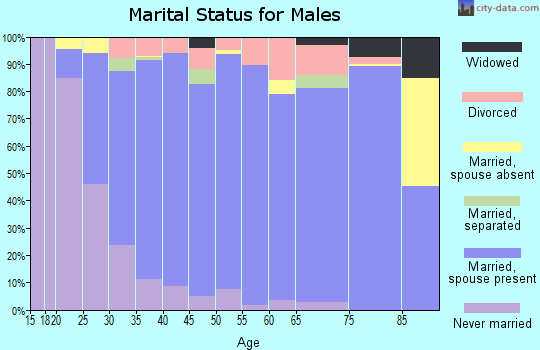 Zip code 76123 marital status for males