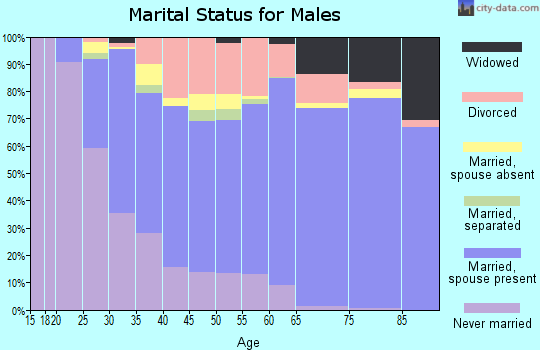 Zip code 76133 marital status for males