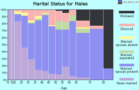 Zip code 76140 marital status for males