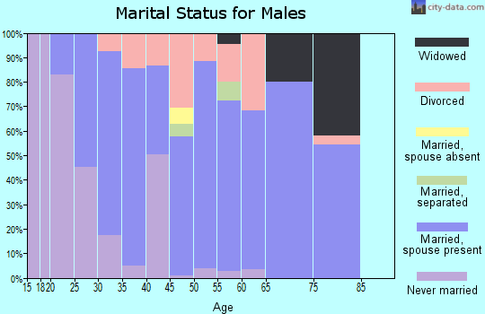 Zip code 76272 marital status for males