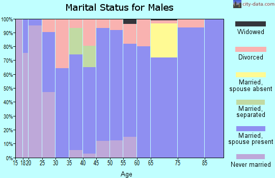 Zip code 76431 marital status for males
