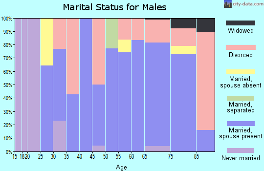 Zip code 76432 marital status for males