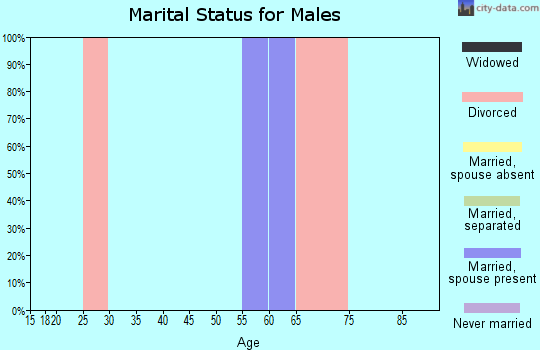 Zip code 76469 marital status for males