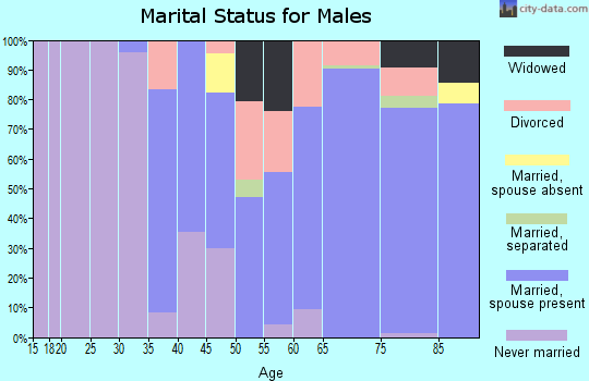 Zip code 76471 marital status for males