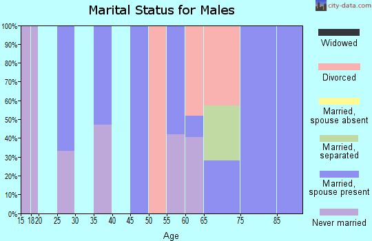 Zip code 76519 marital status for males